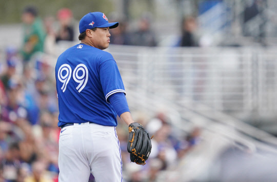 류현진   [더니든[미국 플로리다주]=연합뉴스]